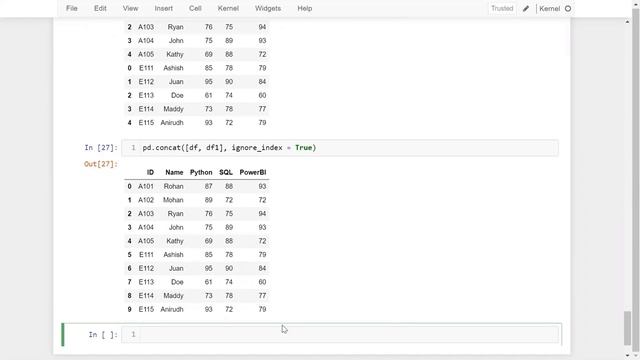 Python Pandas Tutorial: Pandas Concat and Append Method #12 смотреть онлайн