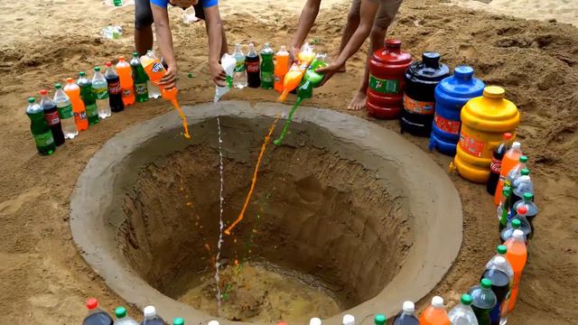 Experiment Big Mushroom  Arizona, Coca Cola, Fanta, Sprite And Mentos  Easy Diy Experiments