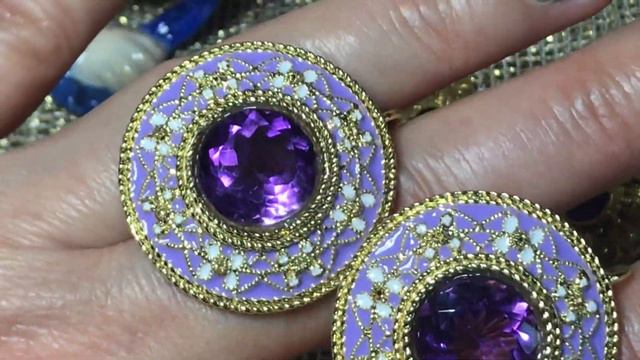 Натуральный чернильный #Аметист в роскошном дизайнерском исполнении 💜💜💜 смотреть онлайн