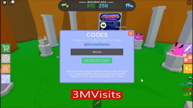 *ALL CODES WORK AND METAVERSE Champions Week 4* [ METAVERSE] Pet Tycoon ROBLOX смотреть онлайн