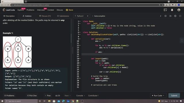 LeetCode 1948. Delete Duplicate Folders in System смотреть онлайн