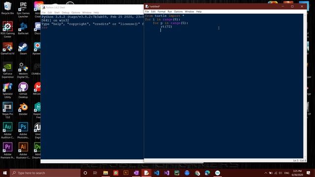 How to draw a flower in Python Turtle Graphics смотреть онлайн