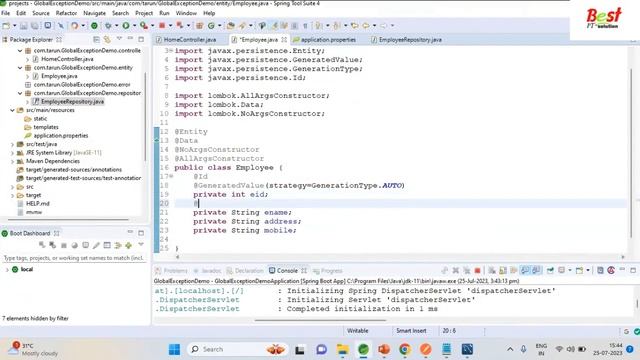 Validation and Global Exception Handling in Spring boot смотреть онлайн