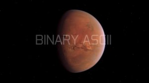 Космический видео футаж - Планета Марс вращается в Космосе на Орбите