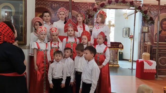 Проповедь в день Светлой Пасхи. Поздравление от Воскресной школы смотреть онлайн