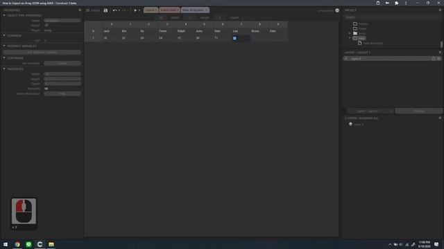 Construct 3/2 Tutorial - How to Import an Array JSON Using AJAX смотреть онлайн
