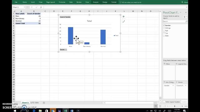 Excel: draw bar graph from data (nominal variable) смотреть онлайн