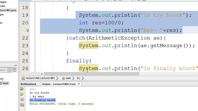 Lecture 14 Part II Exception Handling Example смотреть онлайн