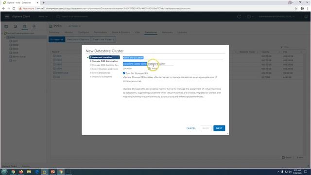 Part - 11 - VCP7-DCV 2020 - How to Create vSphere Storage DRS Datastore Cluster смотреть онлайн