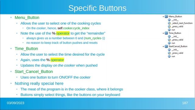 DPB's Object Oriented Programming using Python (class 17) -- Review Pressure Cookers смотреть онлайн