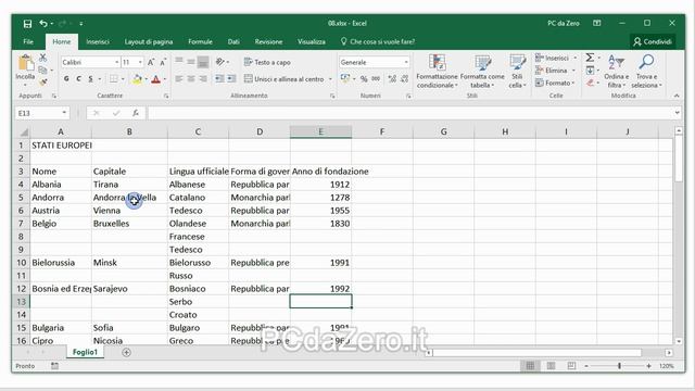 Excel 2016 - 08 - Dimensionare righe e colonne смотреть онлайн