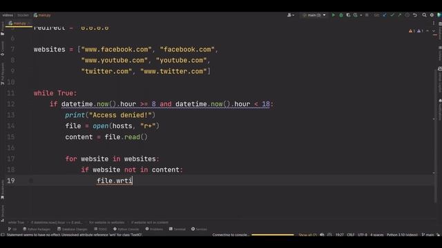 Как заблокировать любой сайт на Python смотреть онлайн