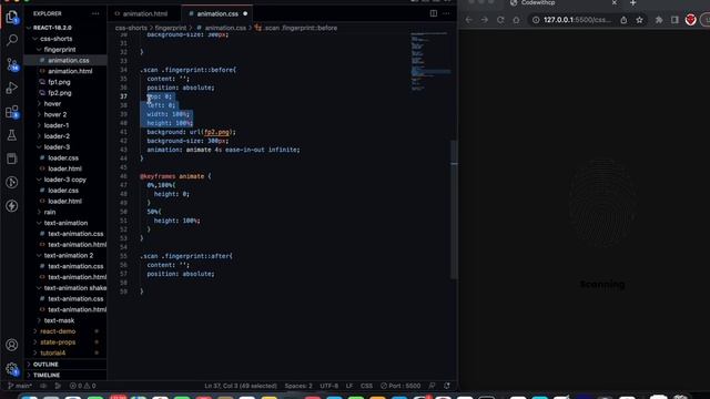 CSS Fingerprint Scanner Animation Effects | CSS Amazing Animation Effects смотреть онлайн