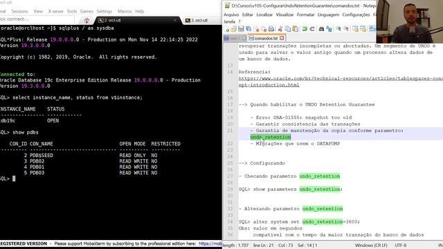Oracle Database: Como configurar o UNDO Retention Guarantee смотреть онлайн