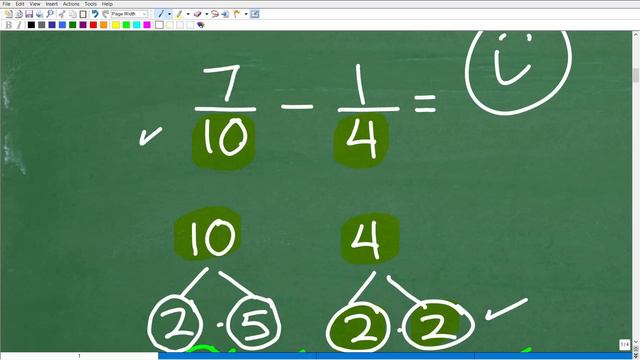 7/10 minus 1/4 = ? can you subtract fractions? Do you know there is 3 ways to answer? смотреть онлайн