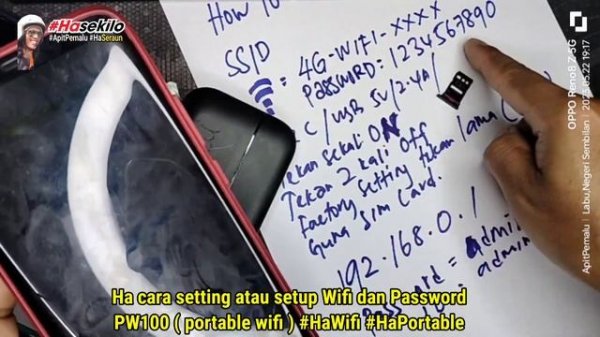 Ha cara setting setup MODEM PW100 portable wifi 4G 5G Router Power Bank 10000MAh Pocket SSID Type C