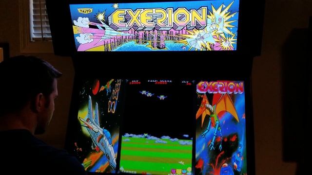 Exerion Arcade Cabinet MAME Gameplay w/ Hypermarquee смотреть онлайн
