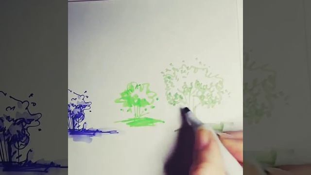 Куст. Рисунок ближнего плана. Стиль рисунка-скетч смотреть онлайн