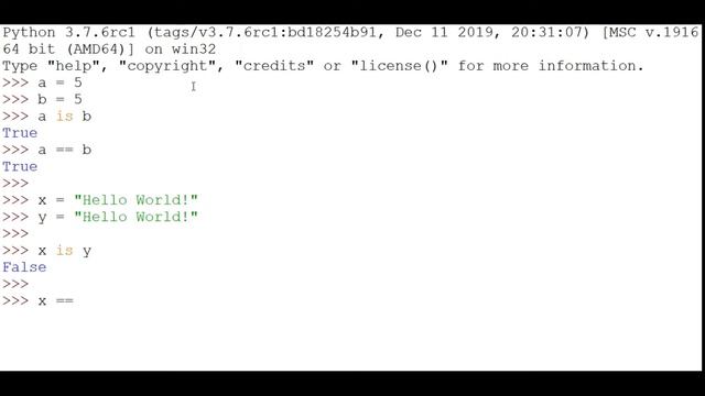 Difference between 'IS' and '==' operator in Python смотреть онлайн