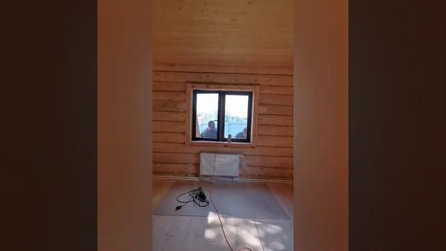 Окосячка окон и дверей из лафета.  Исправление коробки.