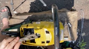 Замена звёздочки на китайской бензопиле