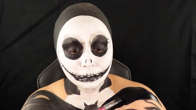 Jack Skellington Body Paint Cosplay Tutorial- Nightmare Before Christmas- (NoBlandMakeup)
