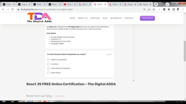 3 Free National Level Certifications | React , Node and Angular Js Certification смотреть онлайн