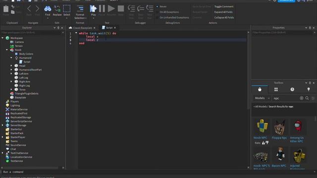 How to make an NPC walk in random directions - Roblox Studio смотреть онлайн