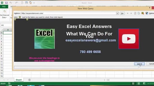 Get data directly from Websites into Excel смотреть онлайн