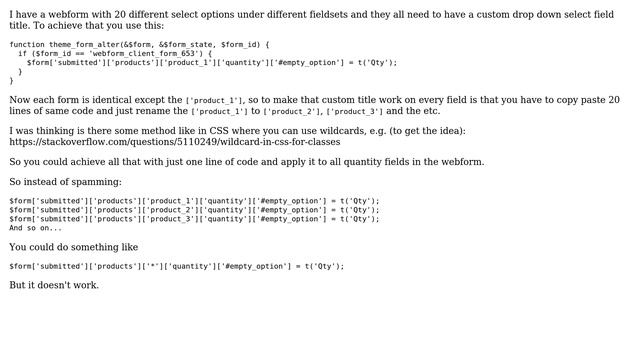 Drupal: Is it possible to add a wildcard in template.php to apply function to multiple items смотреть онлайн