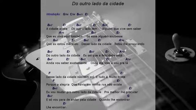Cifra - Roberto Carlos - Do outro lado da cidade - Chords смотреть онлайн