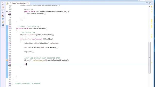 Java Custom JComboBox - CheckBoxes In Cells смотреть онлайн