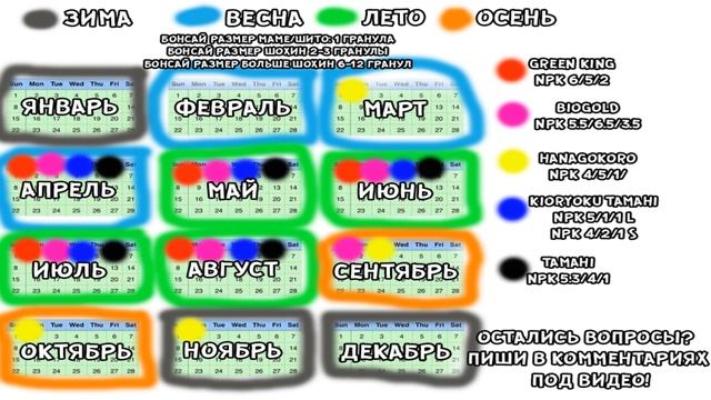 Удобрения для бонсай! Когда удобрять бонсай? Схема удобрения бонсай на весь год! Bonsai fertilizer. смотреть онлайн