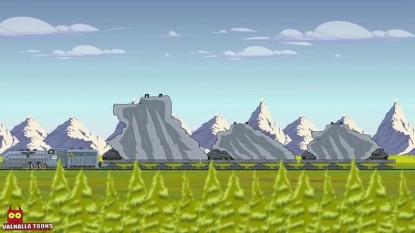 "Arrival of Kaput 44" Cartoons about tanks