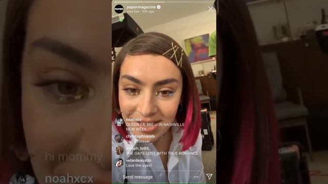 Charli XCX Instagram live PAPAER Magazine смотреть онлайн