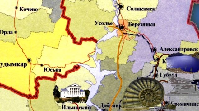 Карта Пермского края для посещения туристических объектов. смотреть онлайн