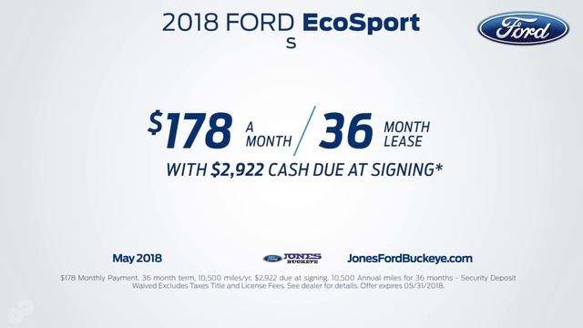 2018 Ford EcoSport S Offer Buckeye Ford May SP смотреть онлайн