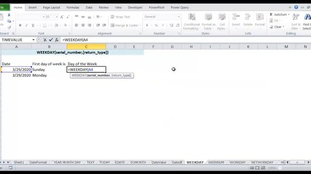 How to use WEEKDAY and WEEKNUM functions in Excel смотреть онлайн