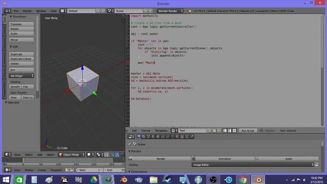 Adjusting a KDTree for the bge and static gameobject positions смотреть онлайн