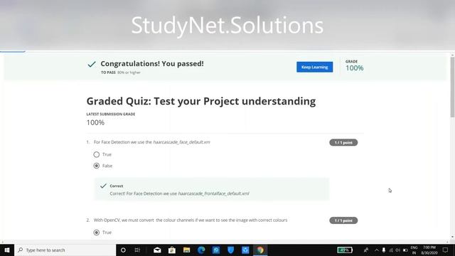 Coursera Answers: Computer Vision – Object Detection with OpenCV and python. смотреть онлайн