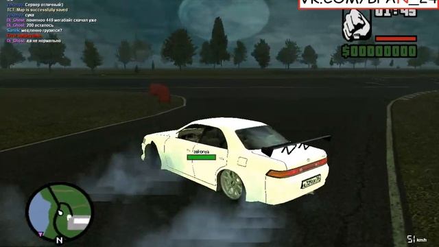 Красивый Дрифт в MTA на Toyota Mark II (красное кольцо) смотреть онлайн