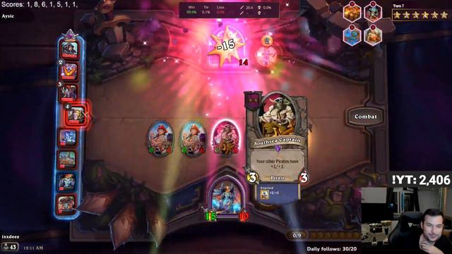 New Lich Baz'hial LEVELING to 4 on TURN 3!!! | Hearthstone Battlegrounds смотреть онлайн
