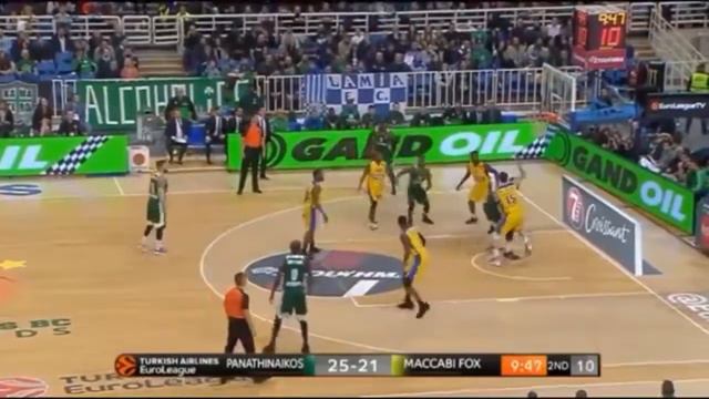 James Gist 15 points vs Maccabi Tel Aviv смотреть онлайн