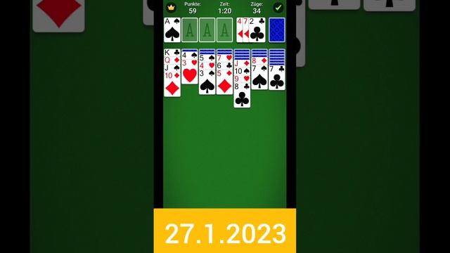 27.1.2023 (Mobilityware) Solitaire Daily Challenge смотреть онлайн