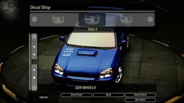 NFS Underground 2 - Restored Customization Option: Hood Decals