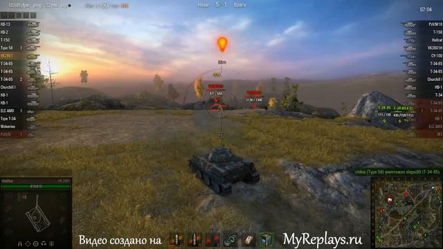 WOT: Карелия - VK 2801 - 6 фрагов - смотреть онлайн