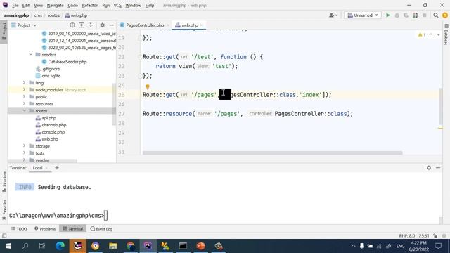 Laravel 9 tutorial for beginners step by step | part 5 SQLite can not found fixed, retrieve data смотреть онлайн