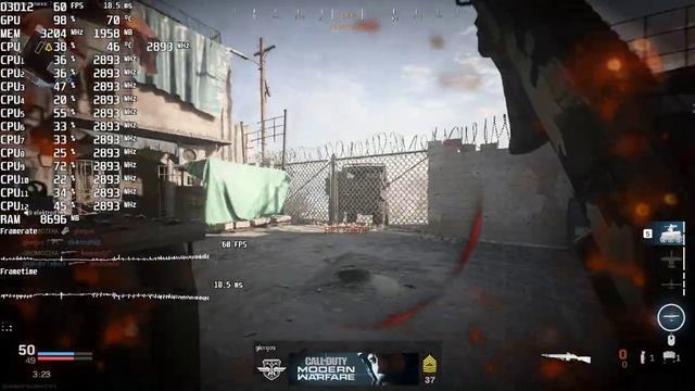 Call of Duty: Modern Warfare( Multiplayer). FPS Test Nvidia GeForce GT 1030 (INTEL Xeon E5-2630v2) смотреть онлайн