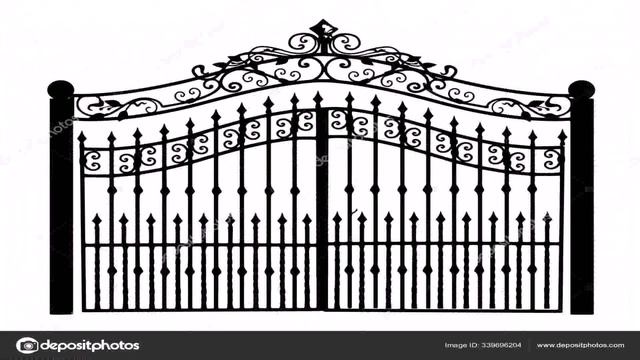 Grill Gate Design Vector смотреть онлайн
