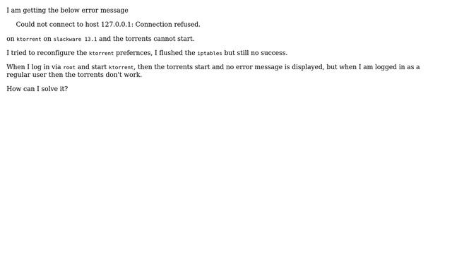 Unix & Linux: Could not connect to host 127.0.0.1: Connection refused смотреть онлайн
